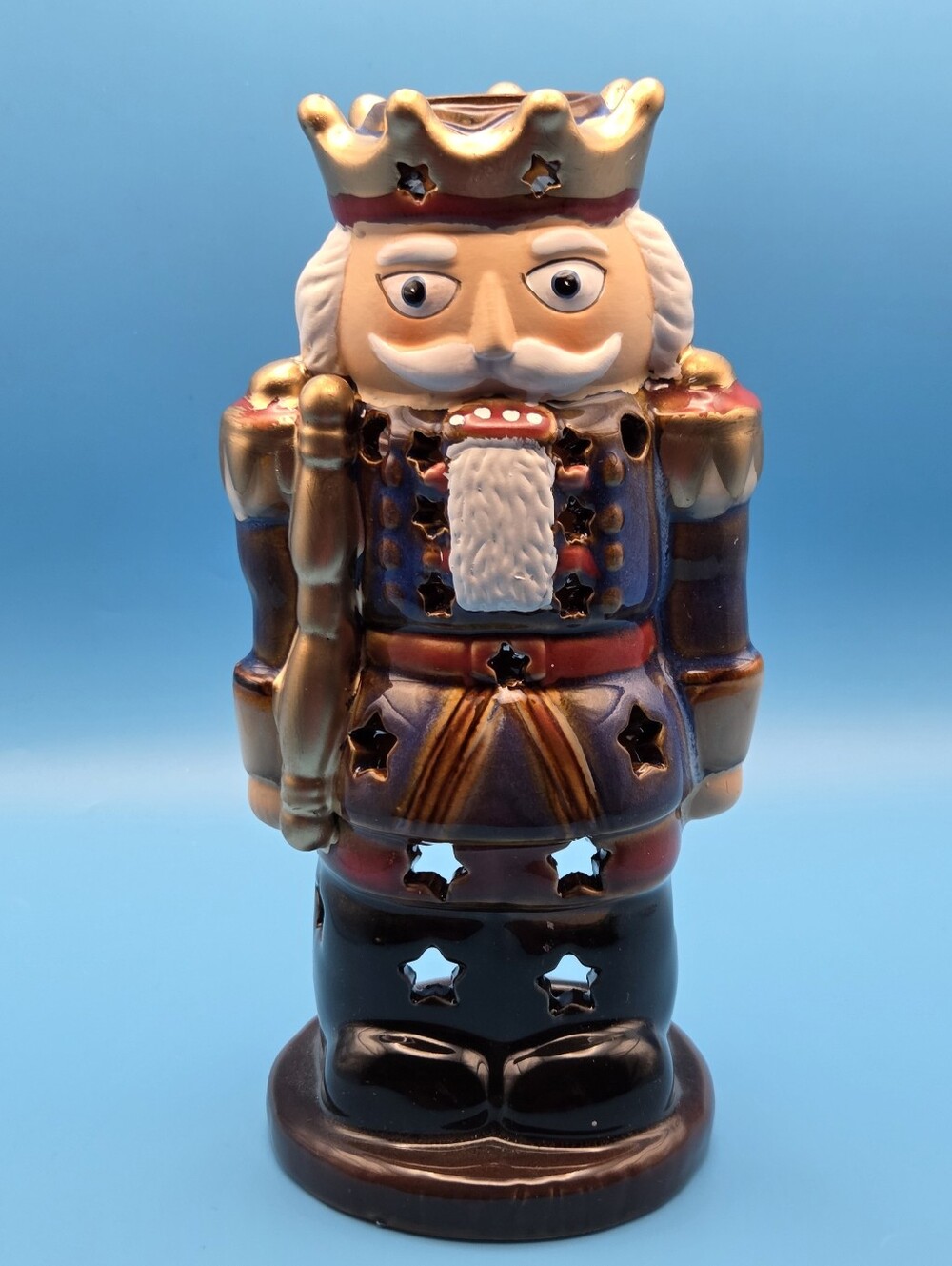 Vintage Yankee Candle Nutcracker Votive Candle Holder Christmas Holiday Decor